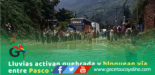 Huaico bloquea carretera entre Pasco y Huánuco tras intensas lluvias