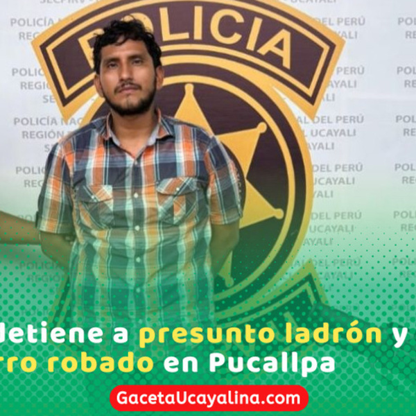 Policía captura a alias Barbón y recupera motocarro robado en Pucallpa