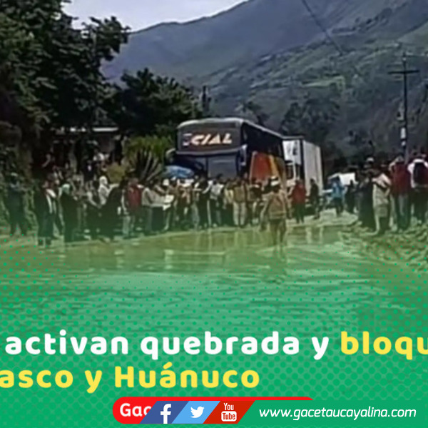 Huaico bloquea carretera entre Pasco y Huánuco tras intensas lluvias