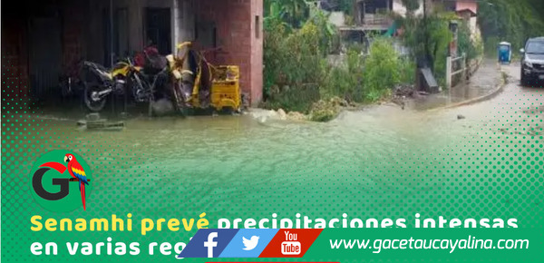 Senamhi alerta lluvias fuertes en sierra y selva este fin de semana