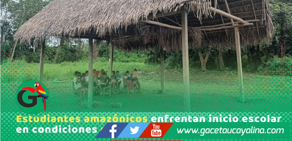 Niños amazónicos estudian sin aulas dignas en Perú rural