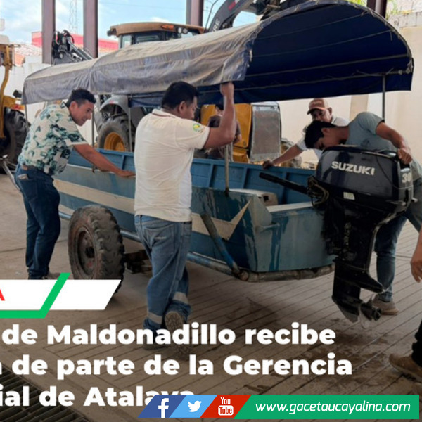 Gobierno Regional entrega chalupa para comunidades de Maldonadillo en Atalaya