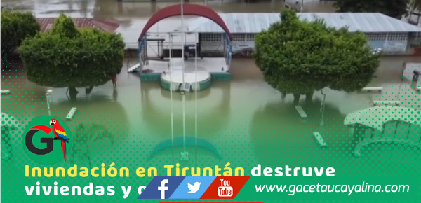 Desborde del río Ucayali inunda Tiruntán y deja graves daños en Loreto