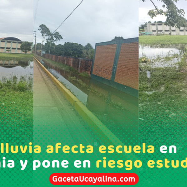 Fuerte lluvia inunda colegio en Tahuania y genera alarma escolar