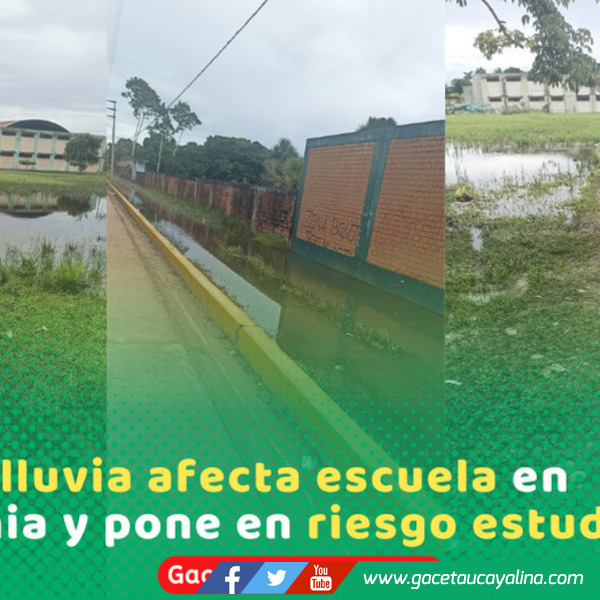 Fuerte lluvia inunda colegio en Tahuania y genera alarma escolar