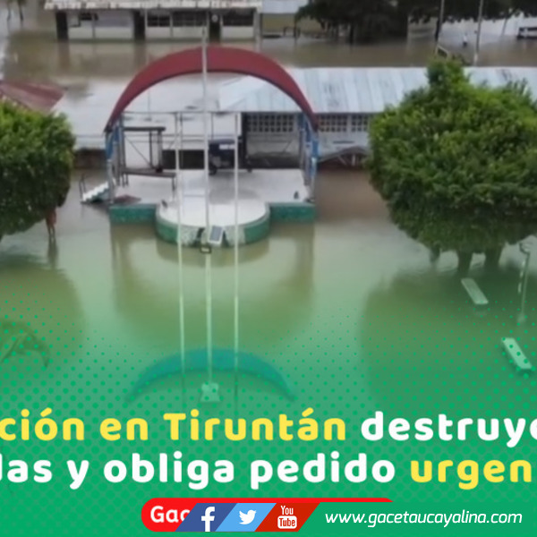 Desborde del río Ucayali inunda Tiruntán y deja graves daños en Loreto