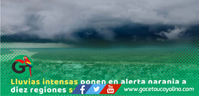 Senamhi activa alerta naranja por lluvias intensas en regiones de la selva