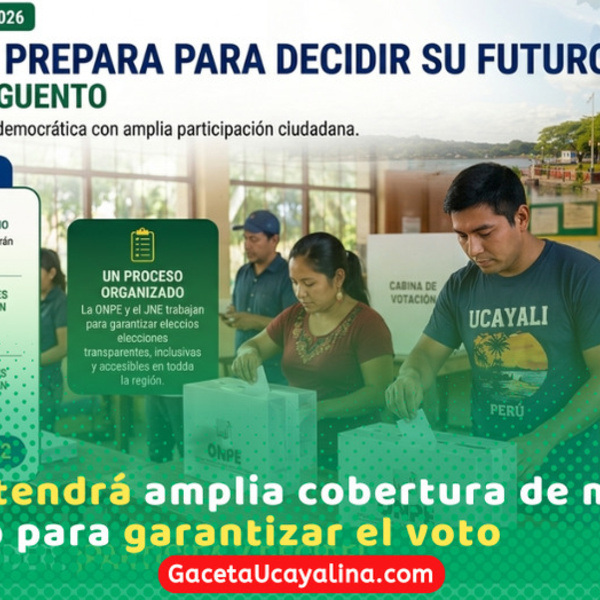 Más de 1600 mesas garantizarán elecciones en toda la región Ucayali