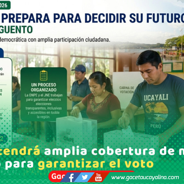 Más de 1600 mesas garantizarán elecciones en toda la región Ucayali