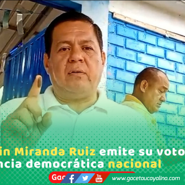 Candidato Edwin Miranda Ruiz vota y llama a participación responsable ciudadana