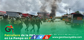 Enfrentamiento armado termina con patrullero incendiado en Madre de Dios