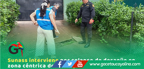 Sunass gestiona ante Emapacop S. A. atención de colapso de buzón de desagüe en centro de Pucallpa