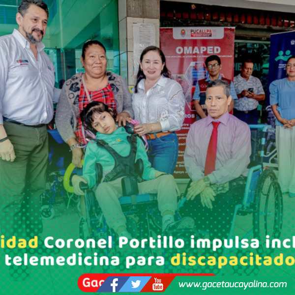 Coronel Portillo entrega equipos biomecánicos a niños con discapacidad