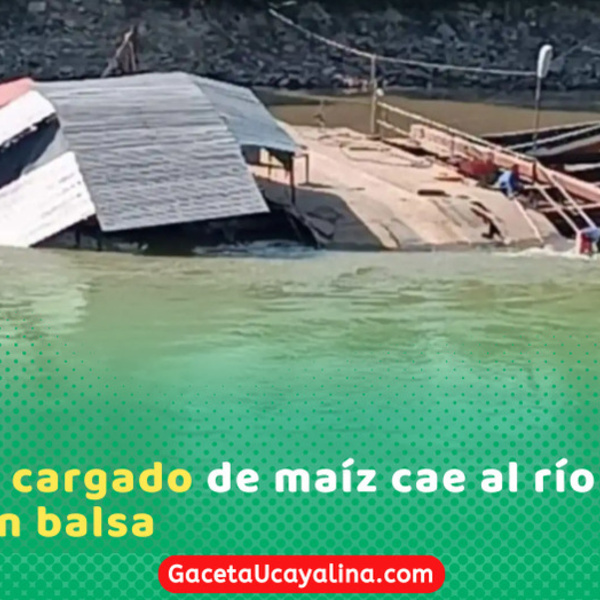 Tráiler con 35 toneladas de maíz se hunde en Huallaga San Martín