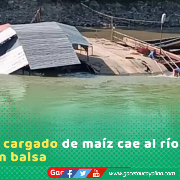 Tráiler con 35 toneladas de maíz se hunde en Huallaga San Martín