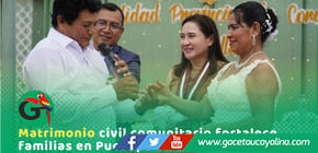 Matrimonio civil comunitario une a 50 parejas en Pucallpa