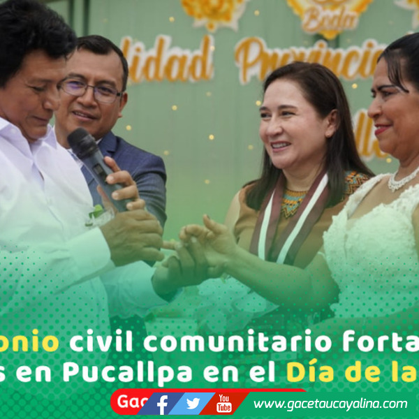 Matrimonio civil comunitario une a 50 parejas en Pucallpa