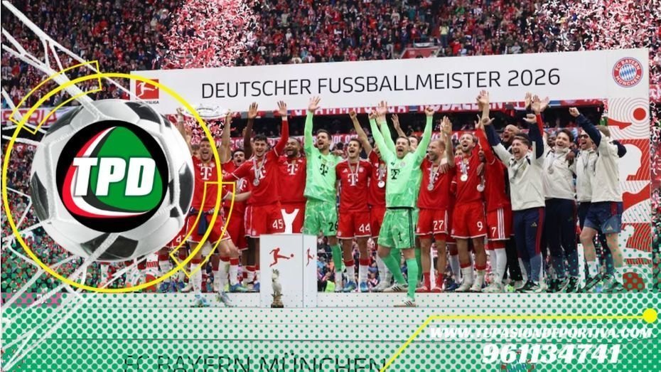 Bayern Munich celebra goleando el título de la Bundesliga