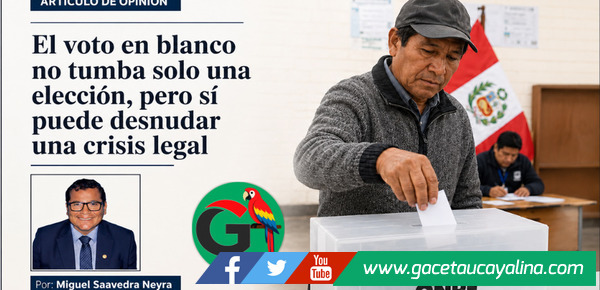 El voto en blanco no tumba solo una elección, pero sí puede desnudar una crisis legal
