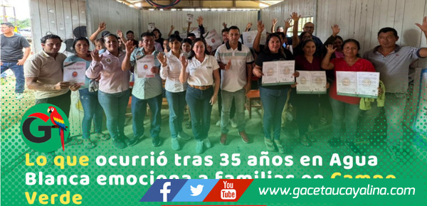 Entregan 103 títulos de propiedad tras 35 años en Campo Verde
