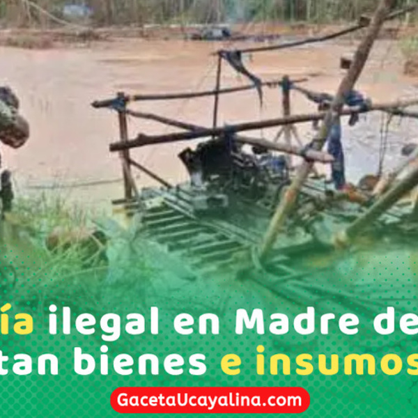 Madre de Dios: incautan bienes de minería ilegal