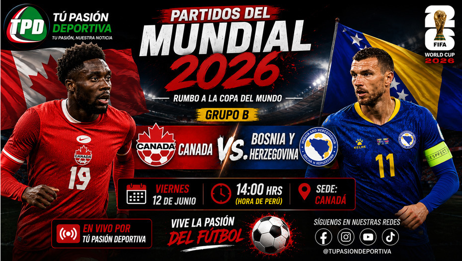 Canadá y Bosnia miden fuerzas hoy en la Copa Mundial a las 14:00 hora del Perú