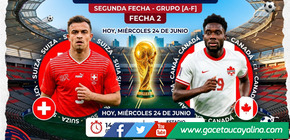 Suiza y Canadá se enfrentan hoy en vibrante duelo futbolístico