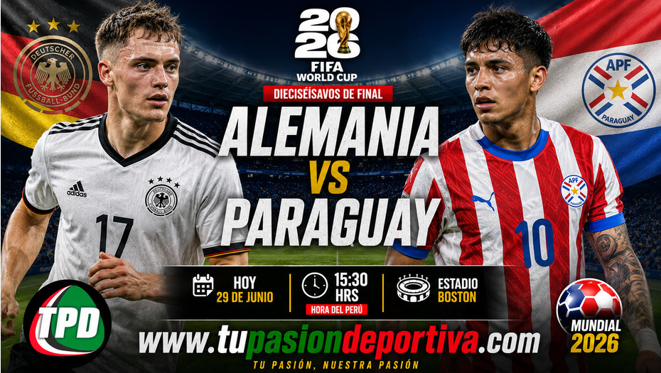 Alemania y Paraguay disputan hoy su pase a octavos de final