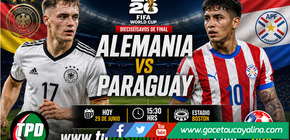 Alemania y Paraguay disputan hoy su pase a octavos de final