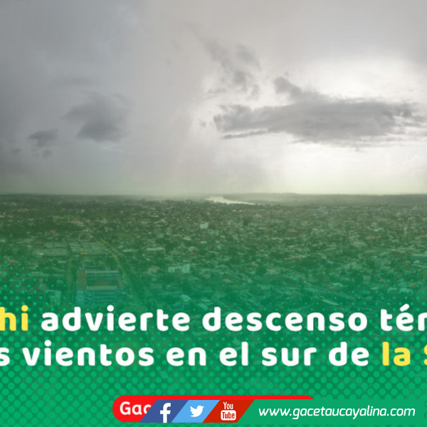 Quinto friaje del año provocará lluvias intensas en la selva