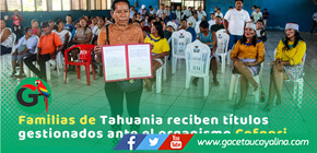Municipio de Tahuanía entrega ciento dos títulos de propiedad legal