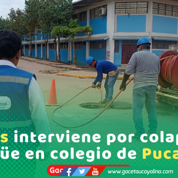 Desborde de desagüe en colegio de Ucayali activa intervención para proteger a estudiantes