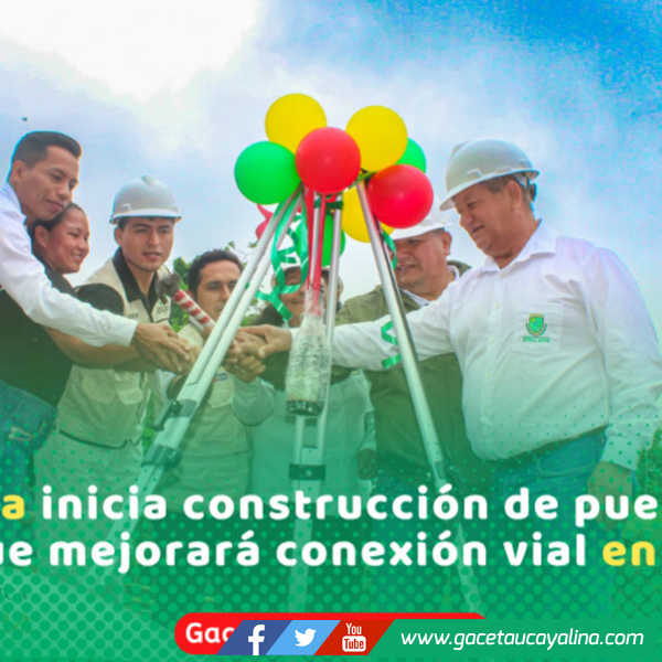 Colocan primera piedra de puente Parocancha que conectará con varios pueblos del distrito de Tahuanía