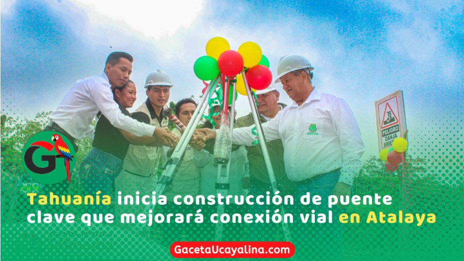 Colocan primera piedra de puente Parocancha que conectará con varios pueblos del distrito de Tahuanía