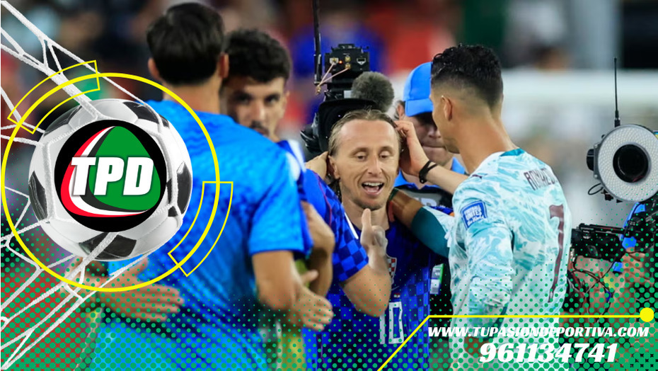 Cristiano Ronaldo consoló a Luka Modrić tras eliminación de Croacia