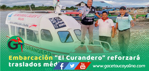 Red de Salud Atalaya opera tercera ambulancia fluvial para emergencias