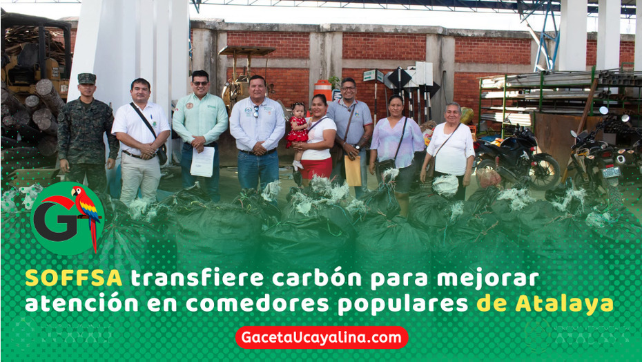 GOREU entrega carbón para fortalecer comedores populares en Atalaya