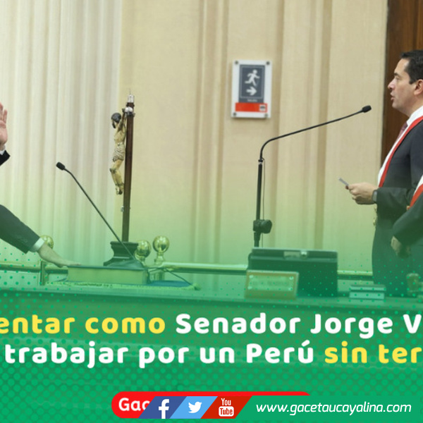 Abog. Jorge Velásquez juró como senador representando con orgullo a Ucayali