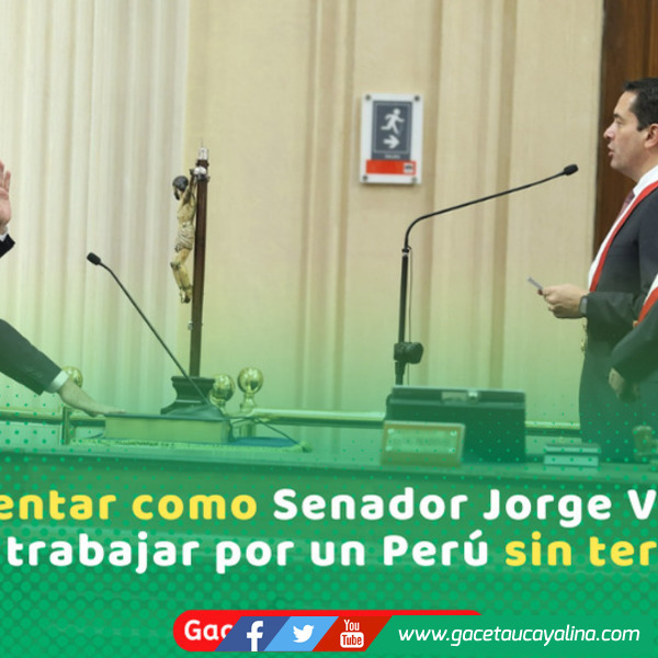 Abog. Jorge Velásquez juró como senador representando con orgullo a Ucayali