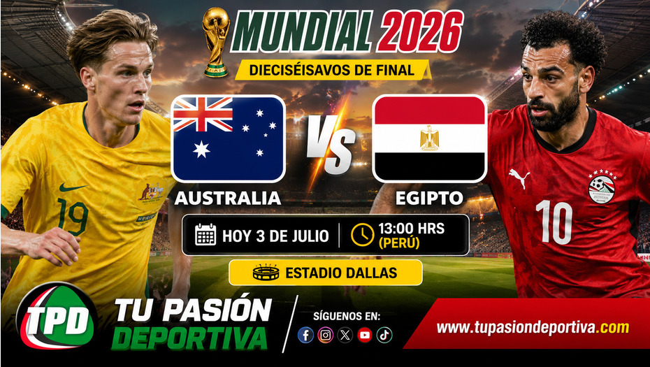 Partidazo hoy entre Australia y Egipto en el Estadio Dallas