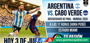 Partidazo hoy entre Argentina y Cabo Verde en Estadio Miami