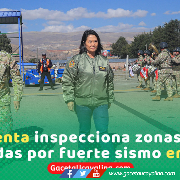 Keiko Fujimori llega a Junín para supervisar ayuda tras sismo