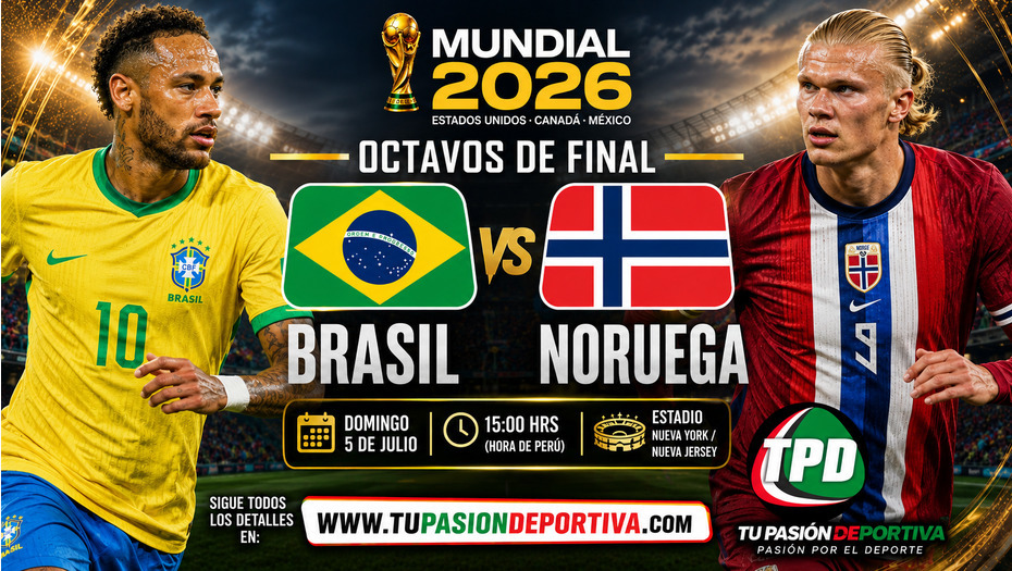 Brasil enfrenta a Noruega por octavos del Mundial 2026