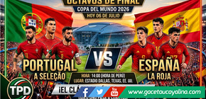 Portugal vs España se enfrentan hoy por el Mundial 2026