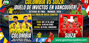 Colombia y Suiza se enfrentan en Vancouver por un boleto a cuartos de final