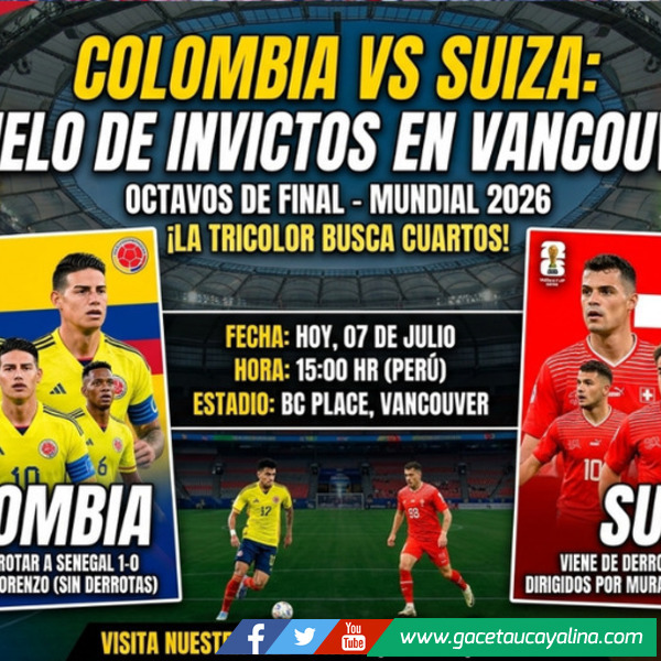 Colombia y Suiza se enfrentan en Vancouver por un boleto a cuartos de final