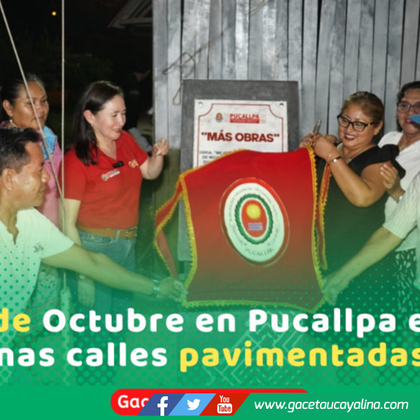 Alcaldesa Janet Castagne inaugura pavimentación de jirón Inca Roca