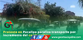 Transportistas acatan paro en Pucallpa por alza de combustibles