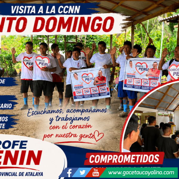 Lenín Escudero fortalece campaña escuchando demandas de C.N. Santo Domingo en Atalaya
