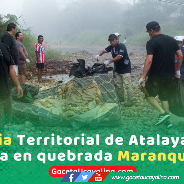Atalaya realiza jornada ambiental para recuperar quebrada Maranquiari de residuos
